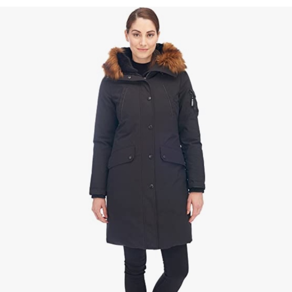Alpine North Women's Down Long Parka with Faux Fur